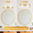 3-Light 23 in. Gold Vanity Light with Hammered Clear Glass Shades-1053808730-1066377503
