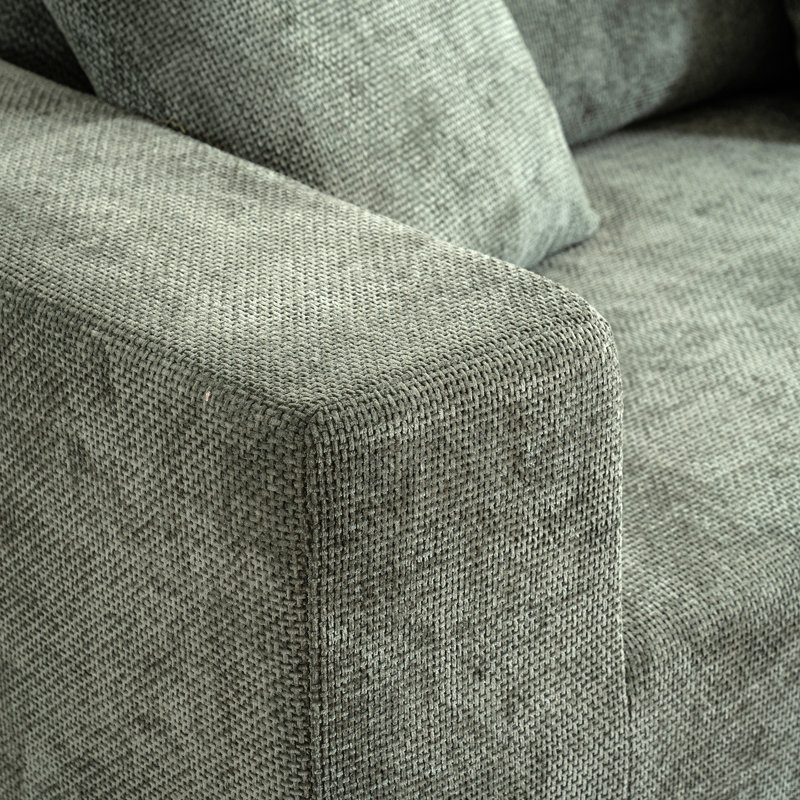 Section modulaire avec méridienne en forme de L, canapé Cloud