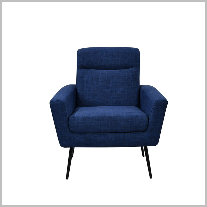 Fauteuil large 30 po Wellesley, Lin bleu foncé