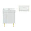 Meuble-lavabo simple avec plateau de meuble-lavabo 21,6 po Maceson