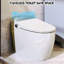 Toilette intelligente en céramique à siège chauffant, signal de chasse automatique en une pièce, jeton de capteur de pied, option de panne de courant, couvercle de toilette à fermeture en douceur, nuit blanche, contrôle personnalisé de la poignée, particularité, élection,