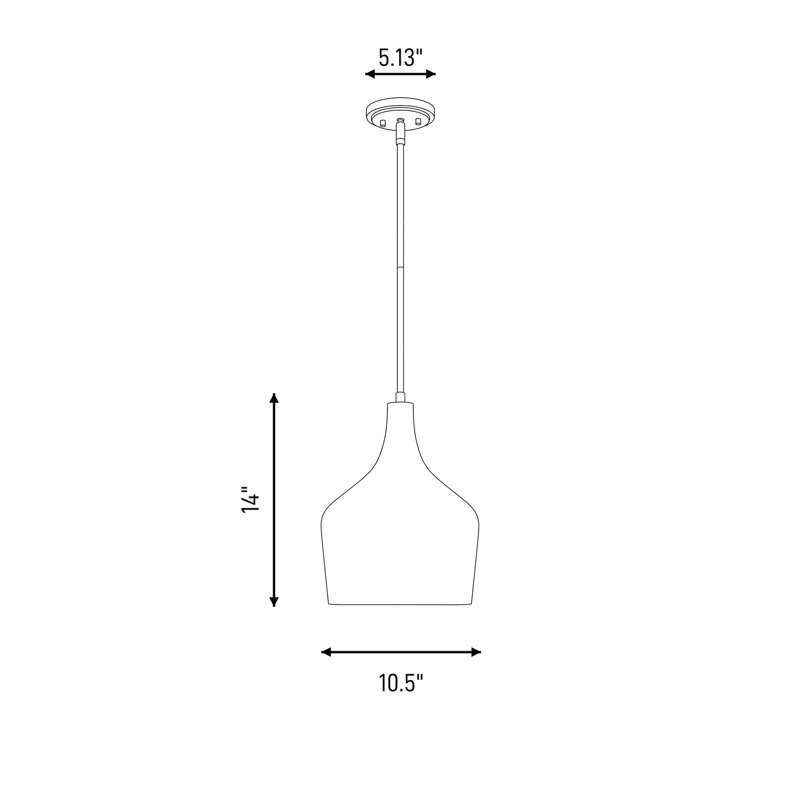 Kendrick 1-Light Single Bell Pendant in Natural Brass, Natural Brass
