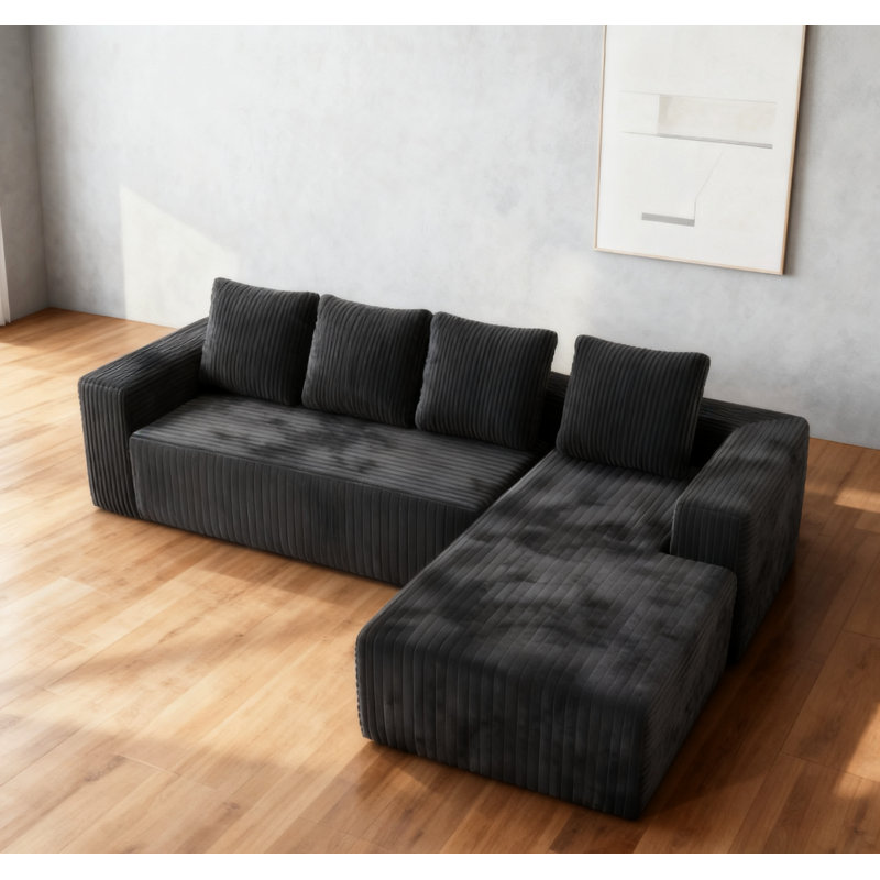 Canapé modulaire Boneless Cloud, Orienté à droite, Gris
