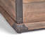 Table de foyer d'extérieur en béton pour terrasse, foyer rectangulaire à combustion au gaz de 56 pouces - 50 000 BTU, table de foyer à motif de bois, brun (couvercle de réservoir non inclus)