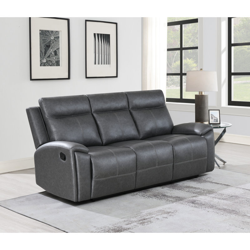 Mirtie Upholstered 87.4'' Reclining Sofa