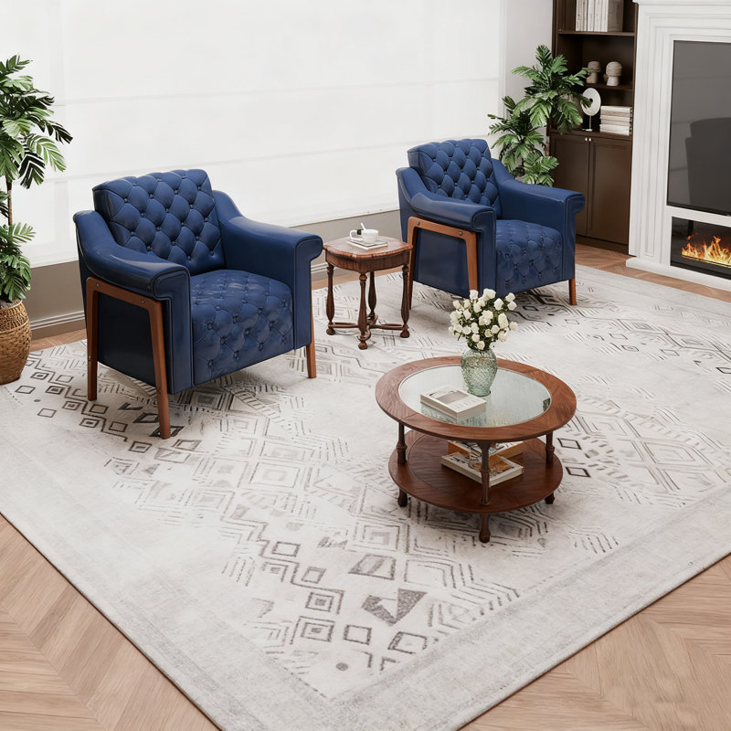 PU Leather Accent Club Chair, Mid-Century Office Armchair Chair, Single Sofa, Armchair For Bedroom, Apartment, Waiting Room