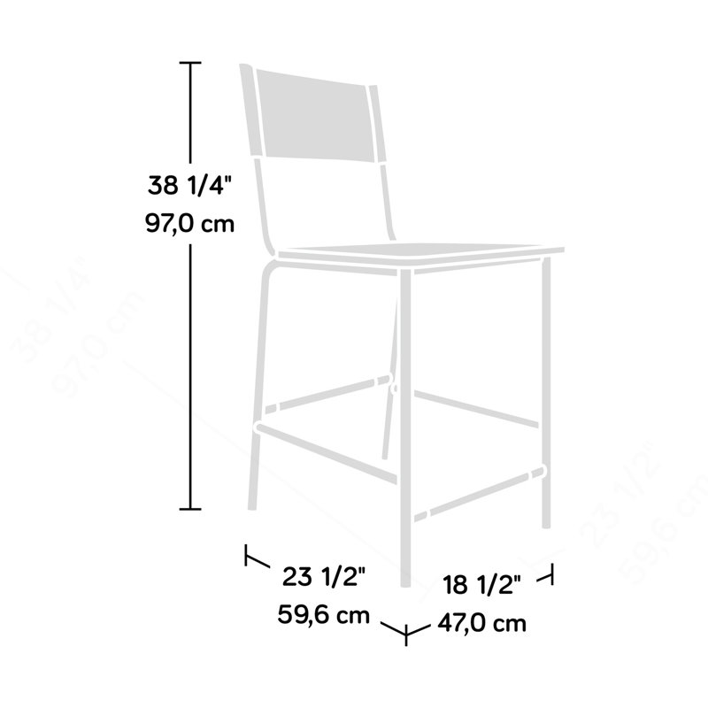 Counter-Height Stool - Black Finish