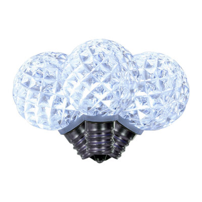  G30 LED Cool White Bulb E12 Nickel Base 120V, 6 Watts, package of 25