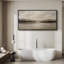 Grande impression sur toile encadrée, impression de paysage abstrait neutre pour décoration murale moderne minimaliste-116848501-116848500
