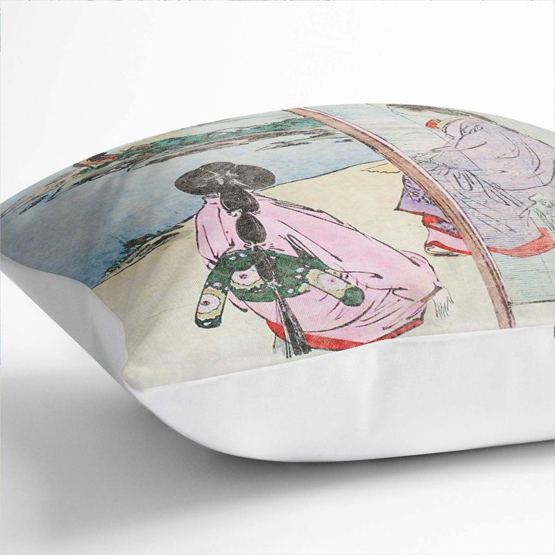 Square Throw Cushion, 40cm H x 40cm W x 15cm D, White