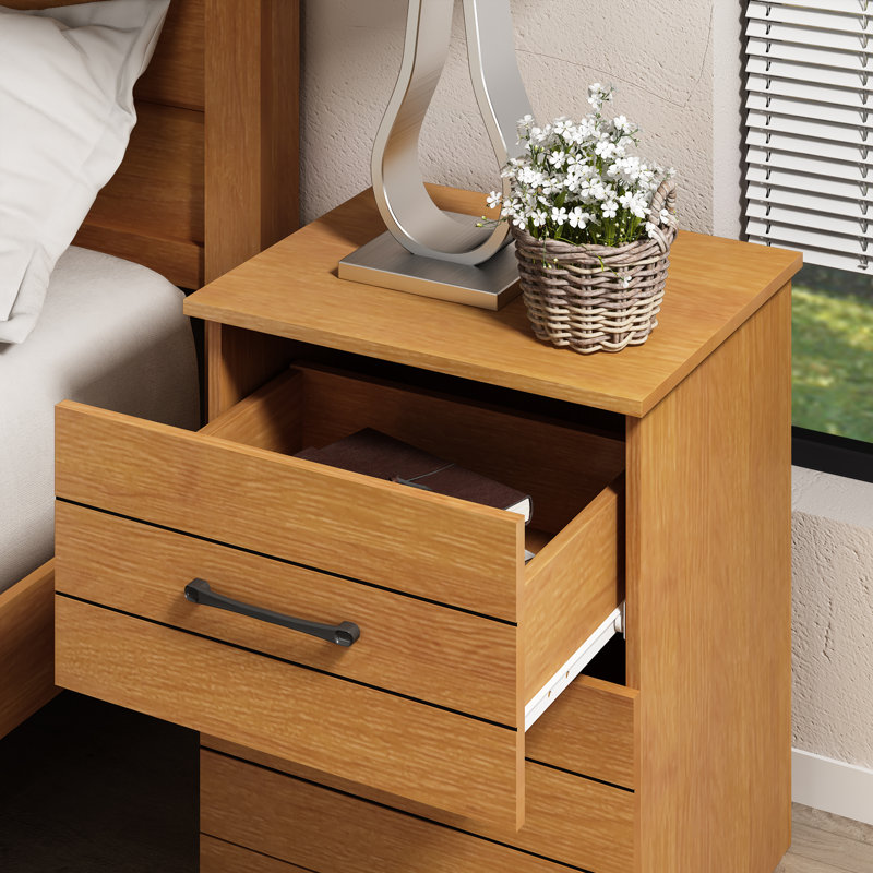 Calumn 2 Drawer Nightstand, Amber Walnut
