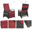 Fauteuil inclinable d'extérieur réglable, réglage indépendant du dossier et du repose-pieds-1572828290
