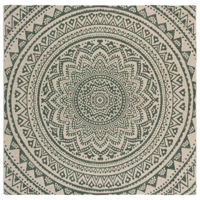 Tapis oriental intérieur / extérieur beige / vert Cervantez