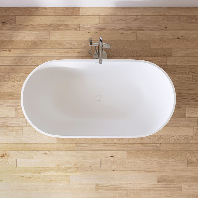 Baignoire de trempage autoportante 59 po. X 30 po., Blanc