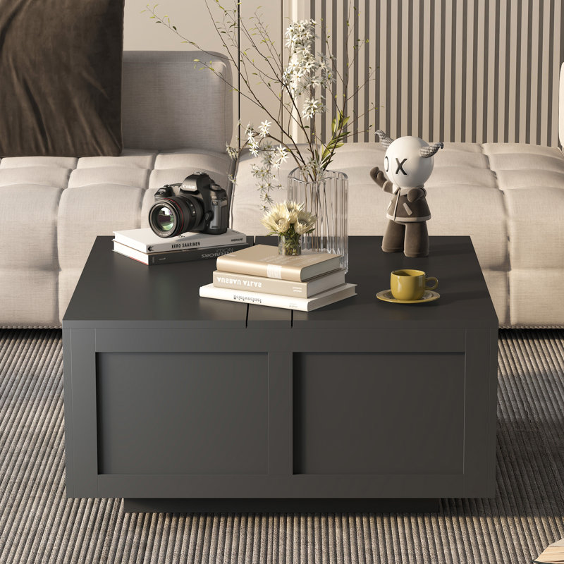 Coffee Table with Storage, Black