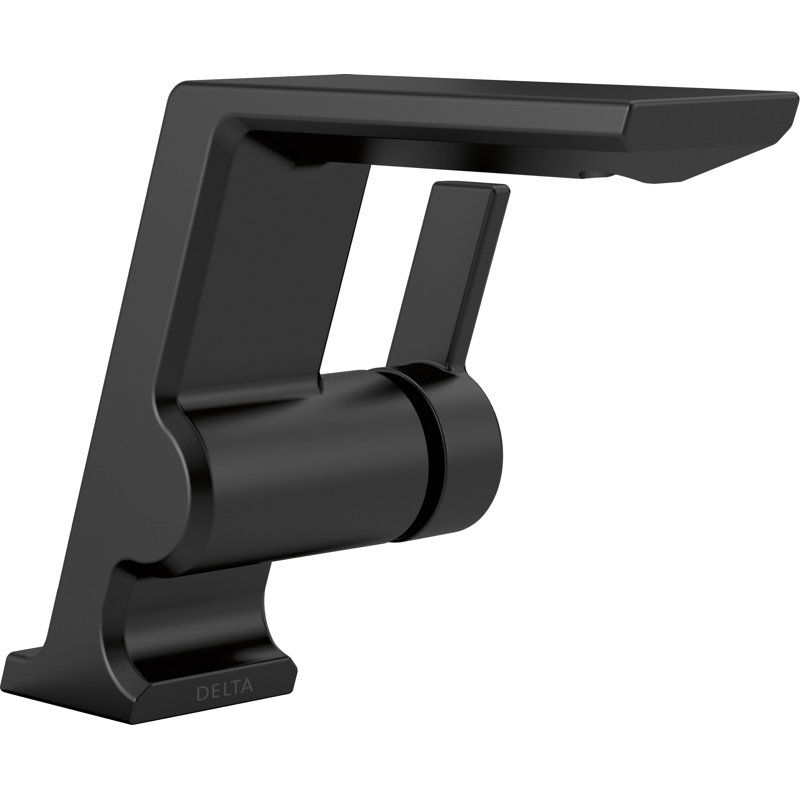 Robinet de salle de bain pivotant à un trou, Noir mat