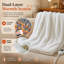 Chauffe-pieds électrique chauffant et coussin chauffant XL sous flanelle douce en gris