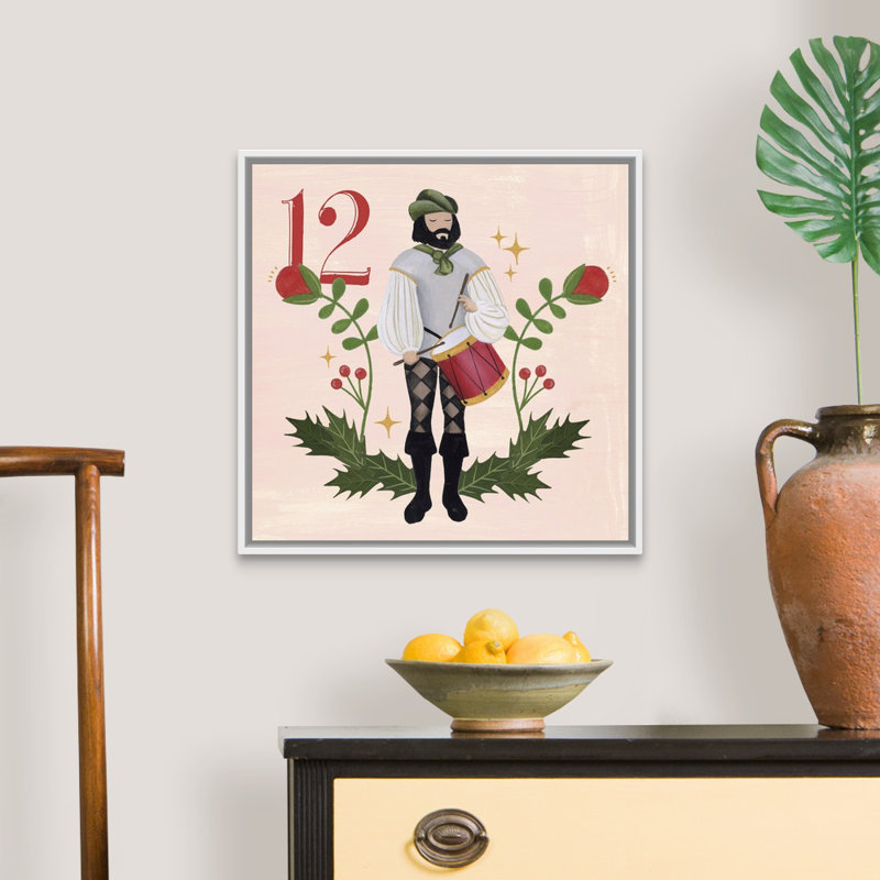 Reproduction d’art sur toile, « Twelve Days XII » par Grace Popp, Cadre blanc, H 18 po x l 18 po x 1,75 po