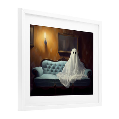 «Ghost on Spooky Couch», reproduction sous verre, conception de LSR Design Studio