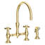 Fairfield Kitchen Bridge Faucet with Side Spray-1260315199