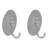 Pack Of 2 Clear Suction Cups With Hooks 3"