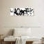 Blanc à noir abstrait V - ensemble panoramique sur toile tendue 3 pièces-783292495