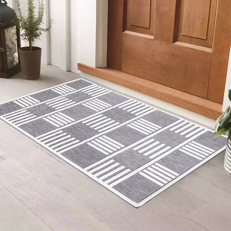 Modern Non-Slip Area Rugs – Grey Cream – Living Room, Hallway Runner, Kitchen & Door Mat – Multiple Sizes