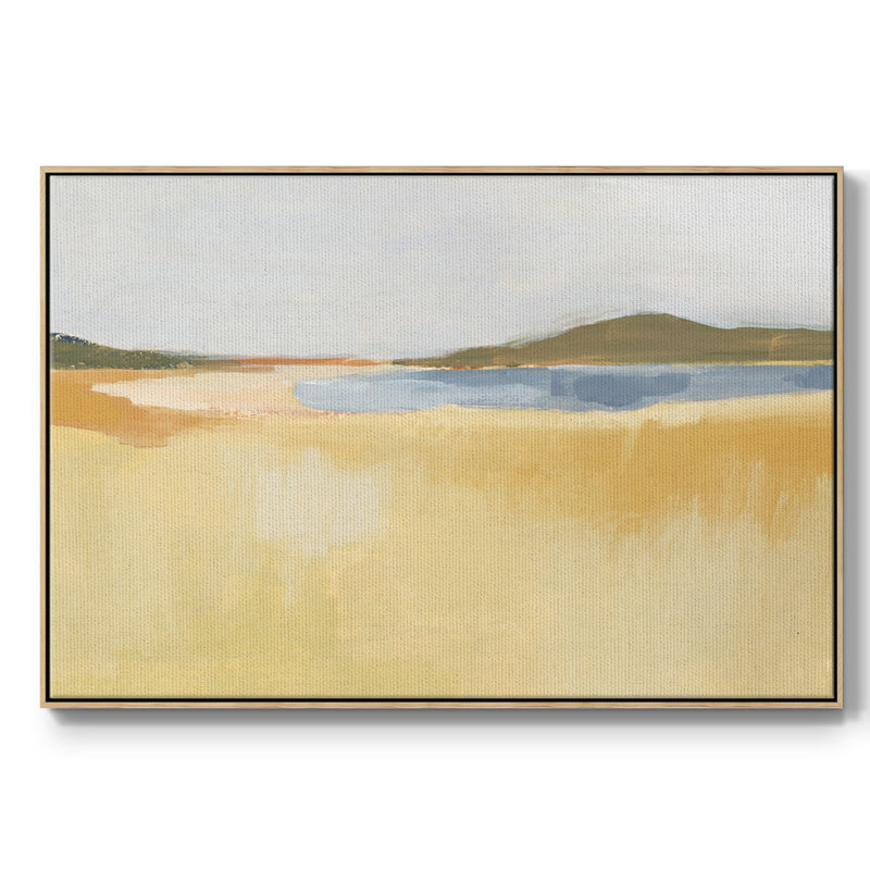 Ocre bord de mer I, Bois naturel, H 27 po x l 41 po x P 2 po