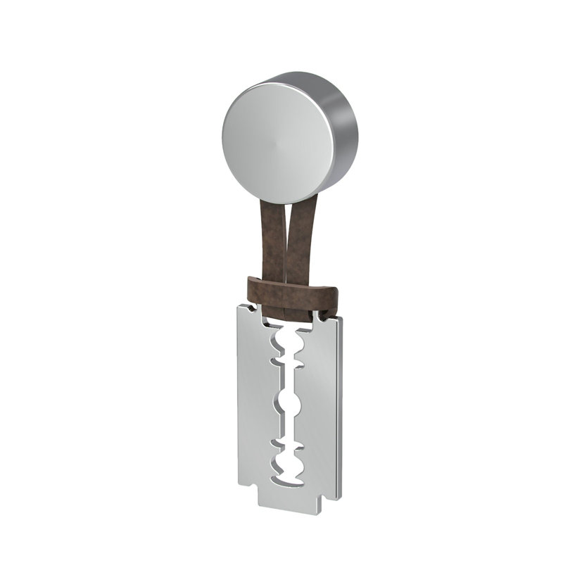 Poignée fantaisie centrale 7/8" fune gales, Chrome