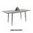 Expandable MDF Dining Table For 4-6, Medieval Style WF-With Black Metal Legs-942993068-942993066