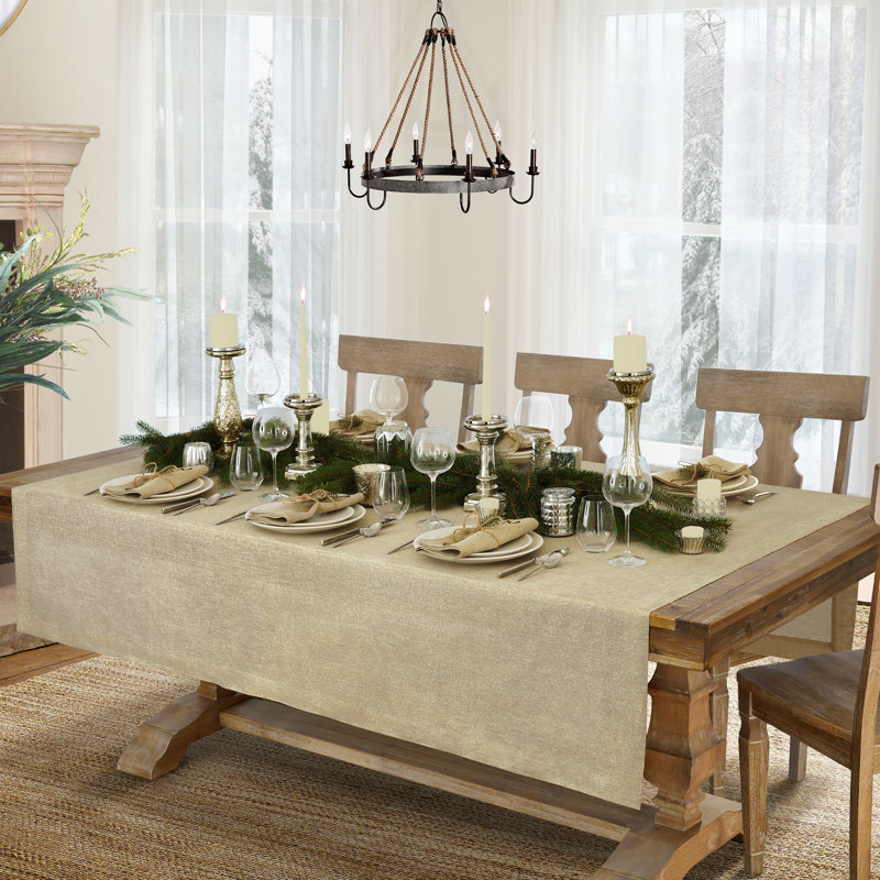 Nappe La Classica, Naturel / Or, L 146 po x l 70 po