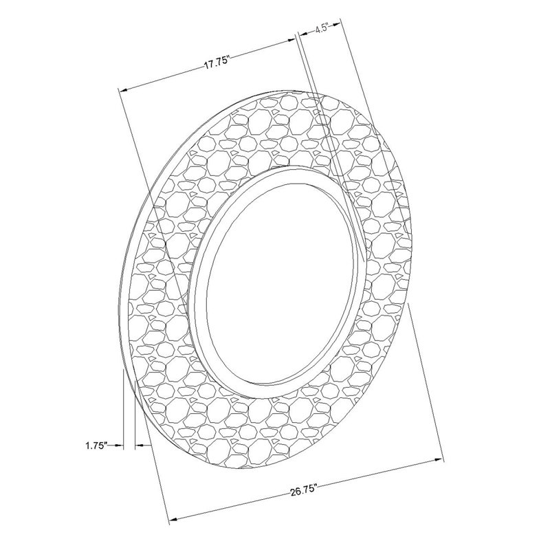 Panguitch Round Capiz Mirror, 27" x 27"