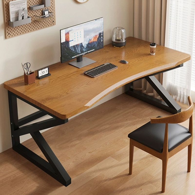 Bureau en bois massif de couleur noyer, H 29,53 po x l 47,24 po x P 23,62 po