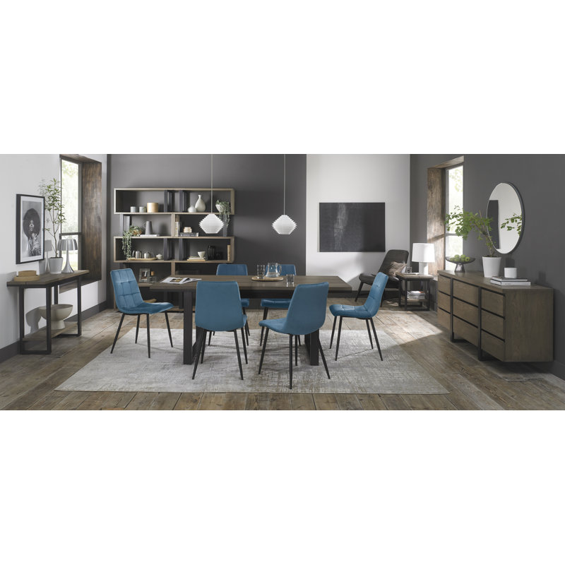 Padiham 6 - Person Extendable Dining Set, Petrol Blue
