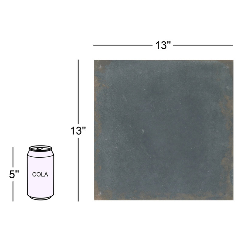 Rhapsody Black 13 in. x 13 in. Matte Porcelain Floor and Wall Tile (10.55 sq. ft./Case)