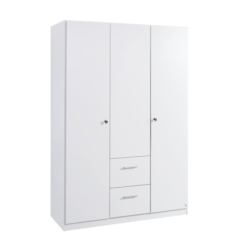 Buchholz 3 Door Wardrobe, White