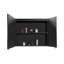 Surface de l'armoire à pharmacie 30x26 pouces avec miroir à DEL noir, désembueur, antibuée, luminosité à intensité variable