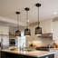 1-Light Black Metal Mesh Modern Pendant Light
