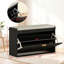 Banc de rangement moderne pour chaussures, armoire d'entrée compacte en bois aggloméré
