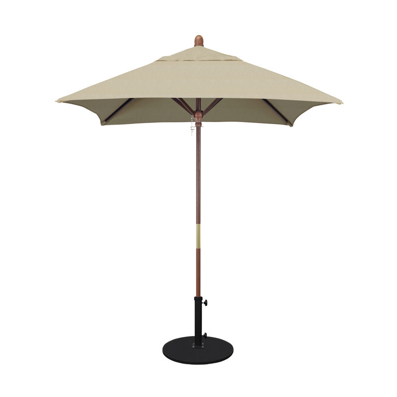 Parasol de marché carré 6 pi Yaritza, Toile Sunbrella® beige antique