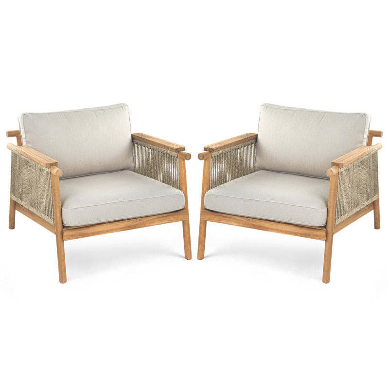Fauteuil club d'extérieur Sumbawa, ensemble de 2