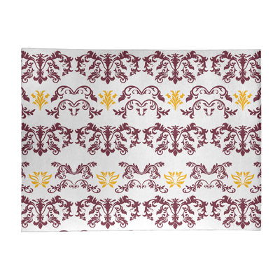 Tapis blanc / rose Damask