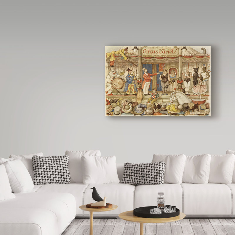 «Circus Forefront» par Graceleigh, reproduction d'art sur toile tendue, H 12 po x l 19 po x P 2 po