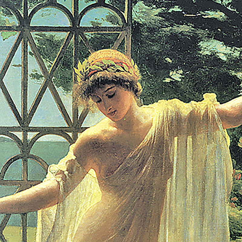 Reproduction d'art encadrée, "Les femmes, 1878" par John Reinhard Weguelin, H 43,5 po x l 31,5 po x P 1,75 po