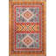 Tapis lavable à la machine avec motif à losanges de couleurs mélangées-2096121395