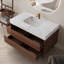 Meuble-lavabo de salle de bain avec lavabo encastré, rangement 4 tiroirs