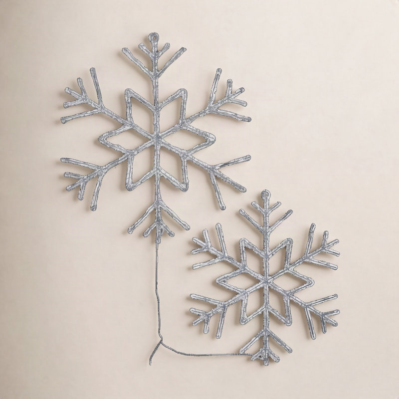 The Holiday Aisle® 6-Point Snowflake Pair