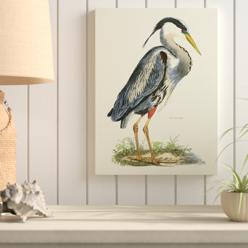 «Custom Great Blue Heron» par John Selby, reproduction sur toile, H 19 po x l 14 po x P 2 po