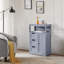 Armoire de plancher de salle de bain autoportante en bois-573751627