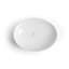 Lavabo de salle de bain vasque ovale en céramique blanc brillant 19,7 po Mood
